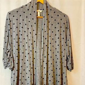 SOMA GREY VERY LIGHT WEIGHT CARDIGAN TYPE TSHIRT MATERIAL